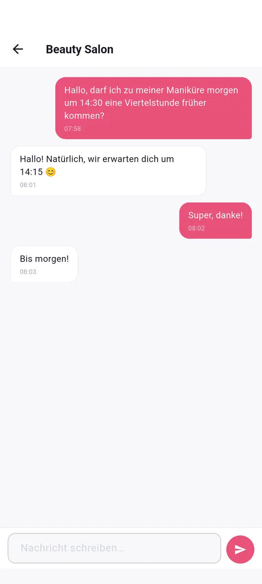 LocalBeautys app — Chatte direkt mit deinem Salon