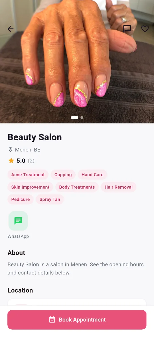 LocalBeautys app — Everything about the salon